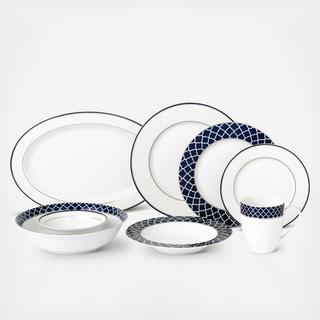 Lorren Home 50-Piece Oxford Dinnerware Set, Service for 8