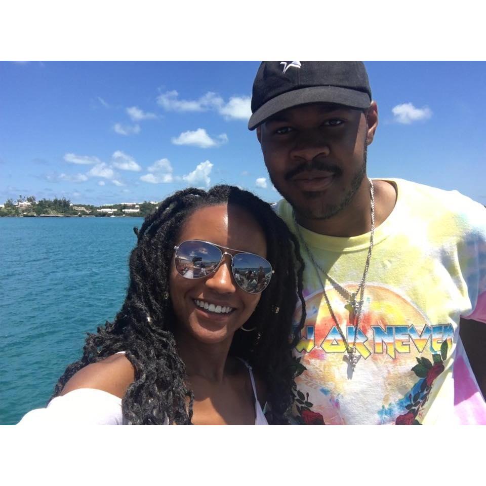 Trey's first ferry ride to Dockyard in Bermuda