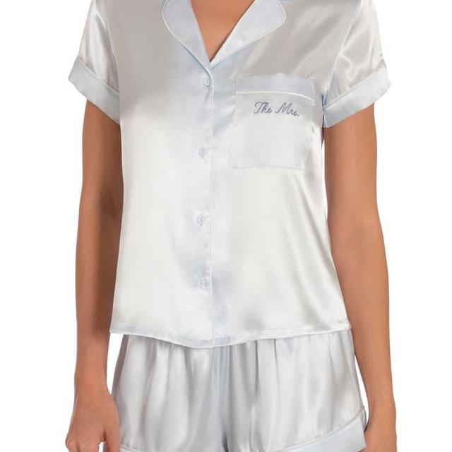 Bride/Bridesmaid/Mrs Satin Short Pajamas