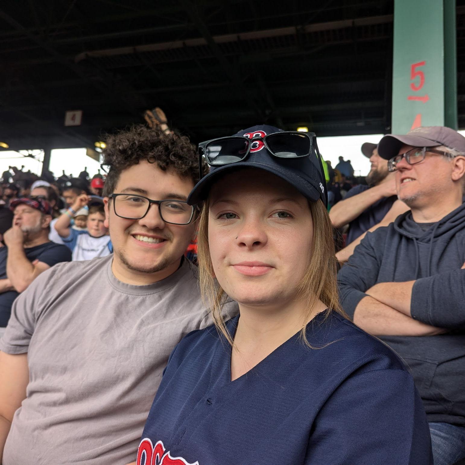 Us at a Red Sox game!