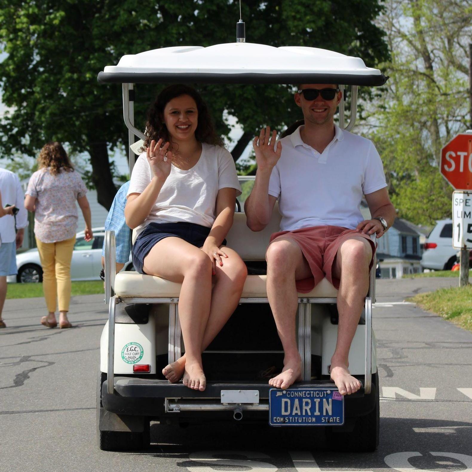 Our ride back to the cottage after our engagement