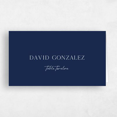 Naval, Blue Wedding Place Card - Brockway