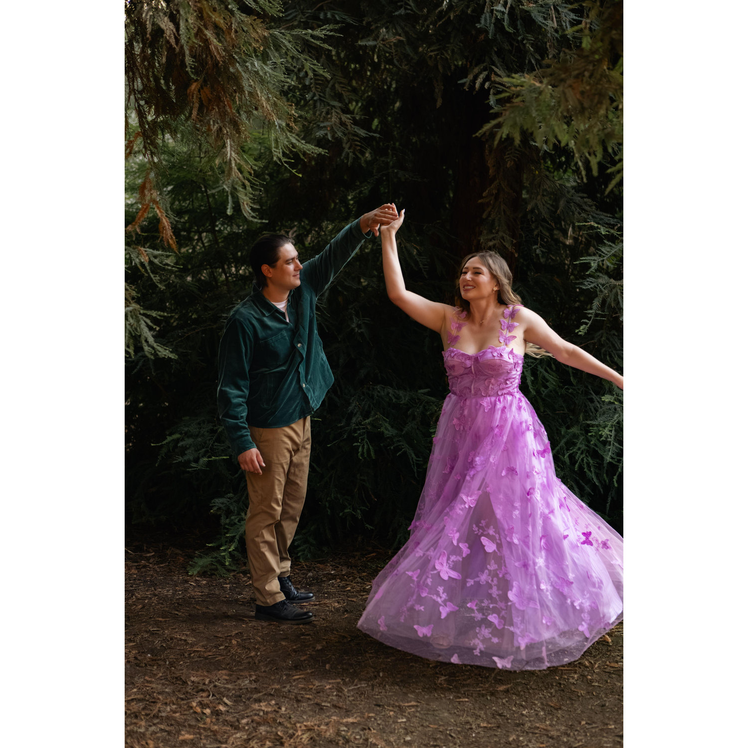 Practicing dance moves for our first dance