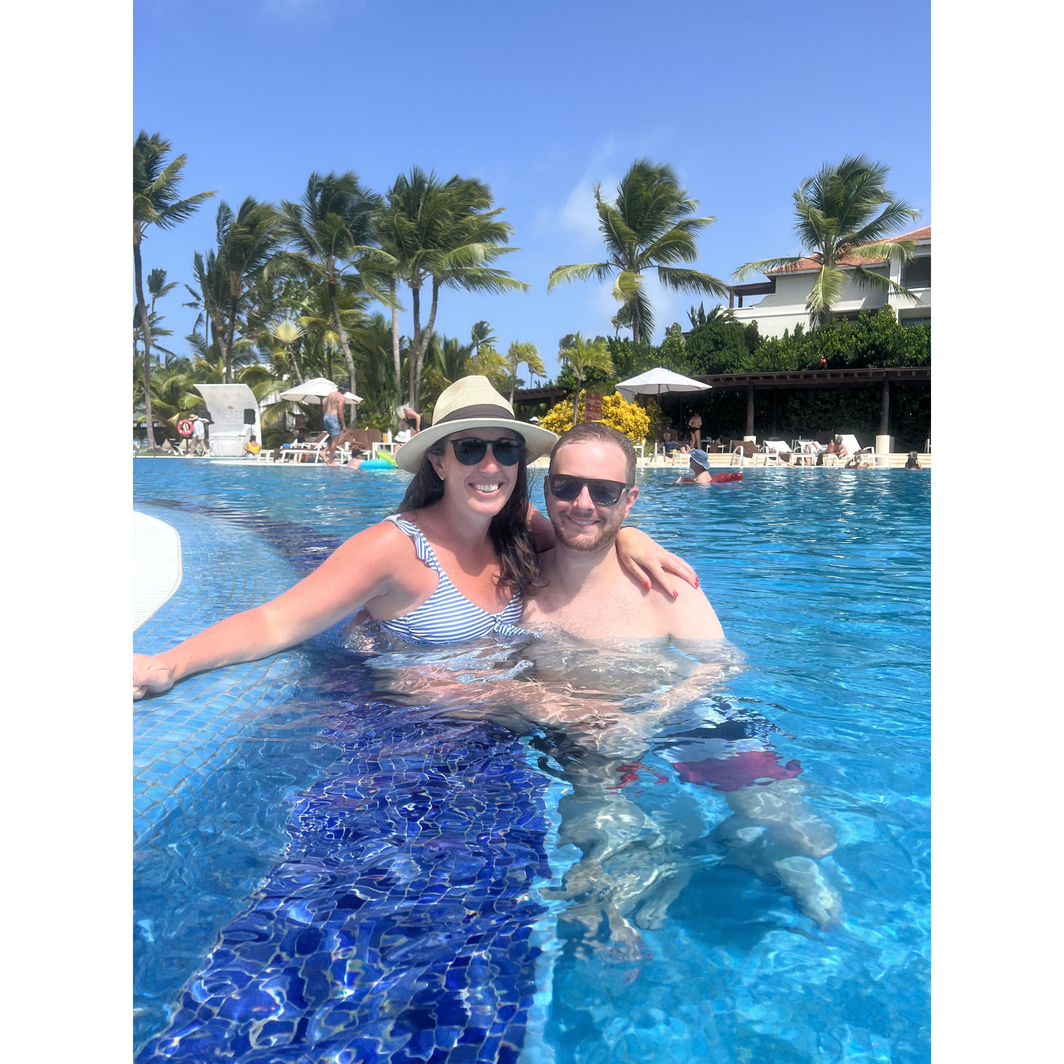 Hours before we got engaged- Dominican Republic July 2022