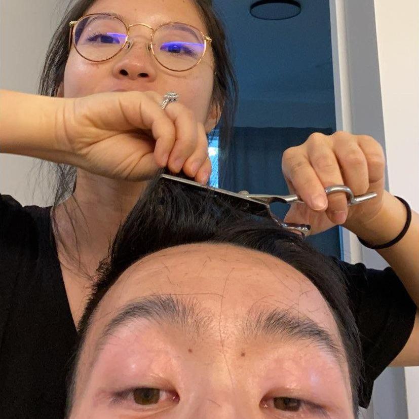 The first of MANY quarantine haircuts