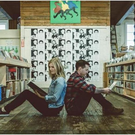 Returning to the record store where we had our first date.