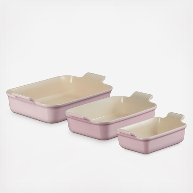 Le Creuset, Heritage 3-Piece Rectangular Baking Dish Set