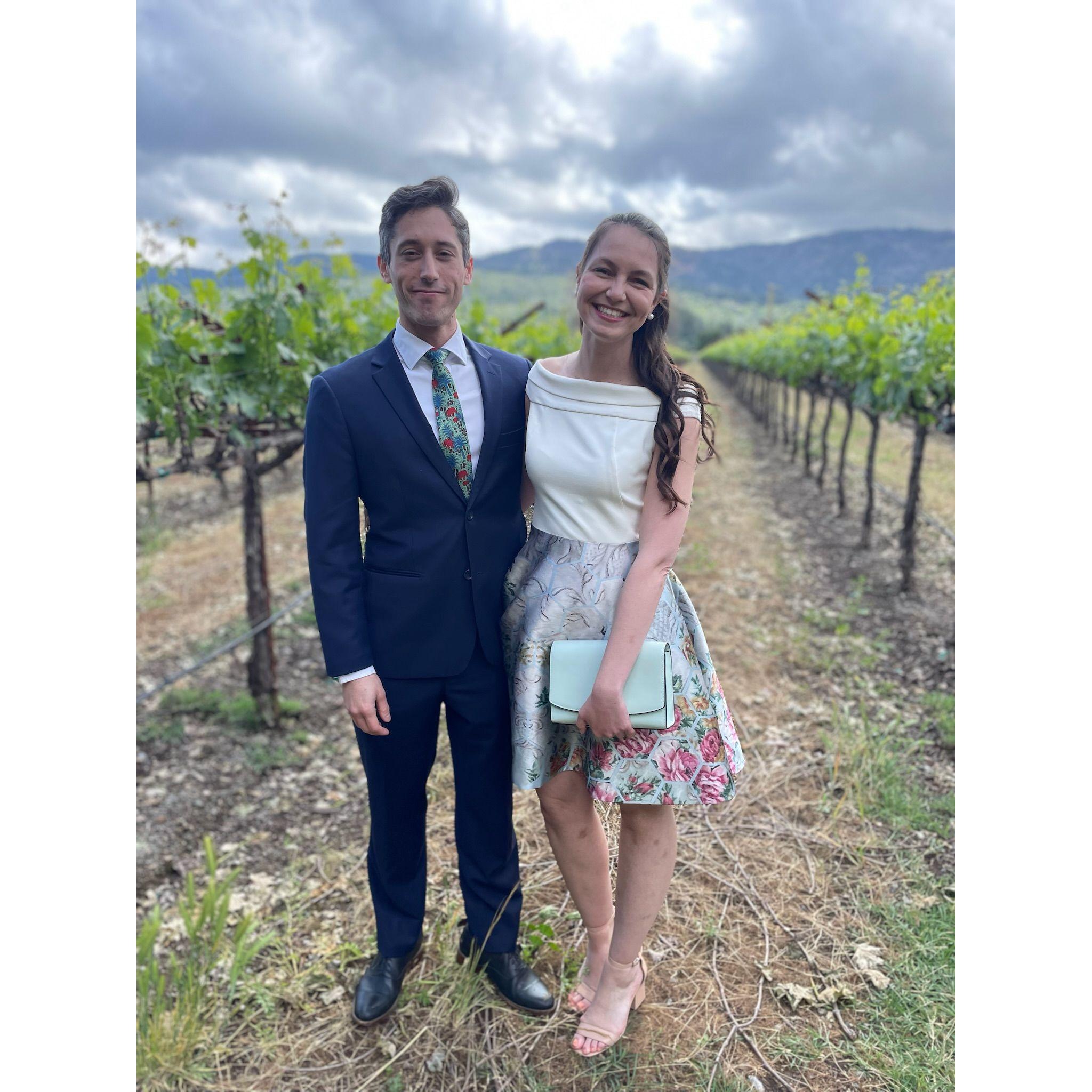 At a wedding in the Wine Country of Napa Valley, California - May 2024