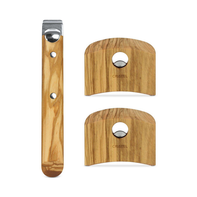Cristel Casteline Olive Wood Handle Set