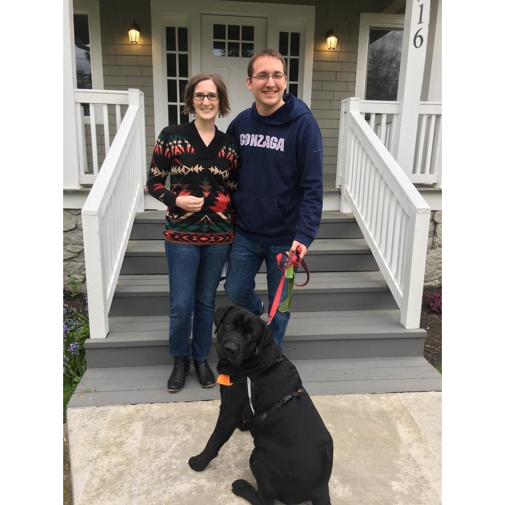 Getting the keys to our house!