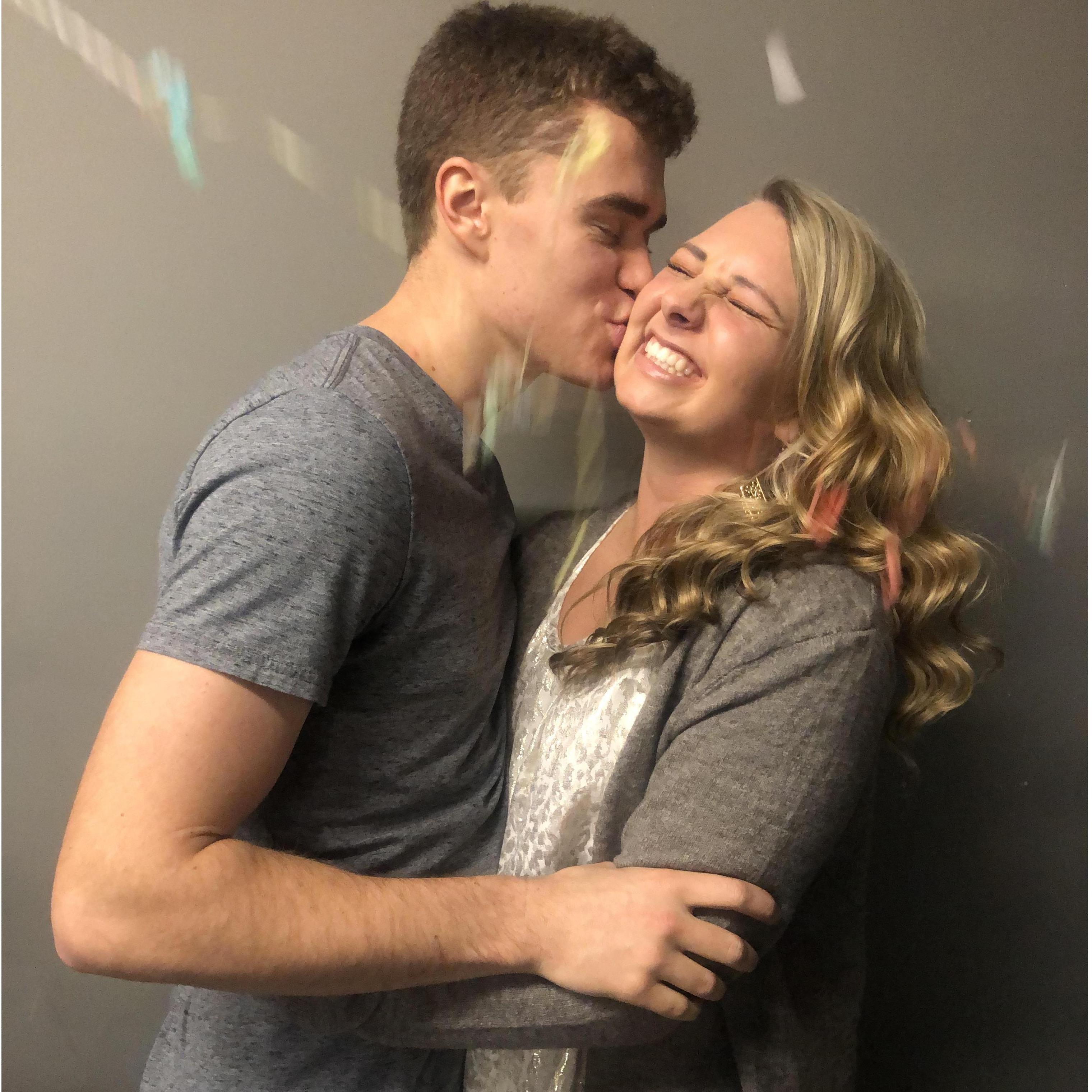 2019 New Year's kiss