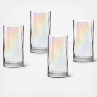 Monterey Iridescent Highball Glass, Set of 4