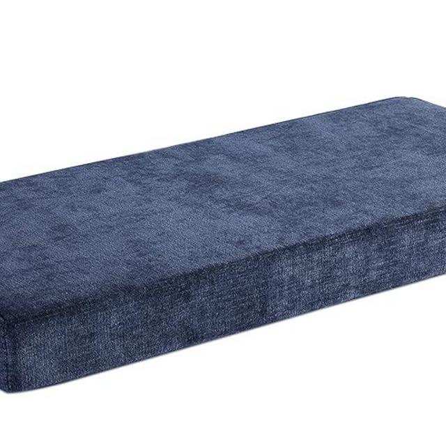 Loveboat Bench Cushion 40x18 Inch Soft Non-Slip Furniture Cushions for Bench Couch Swing Setee with Ties, Navy