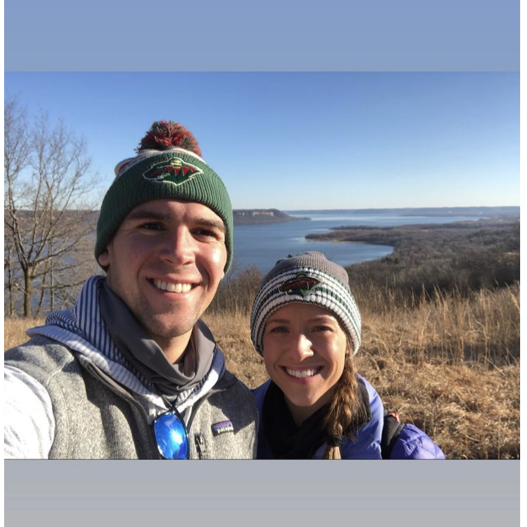 Hiking on Kyle’s birthday November 2020 at Frontenac State Park.