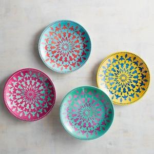 Fiesta Melamine Appetizer Plates, Set of 4