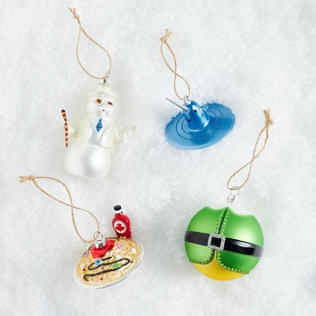Elf Ornaments, Multi, Set of 4