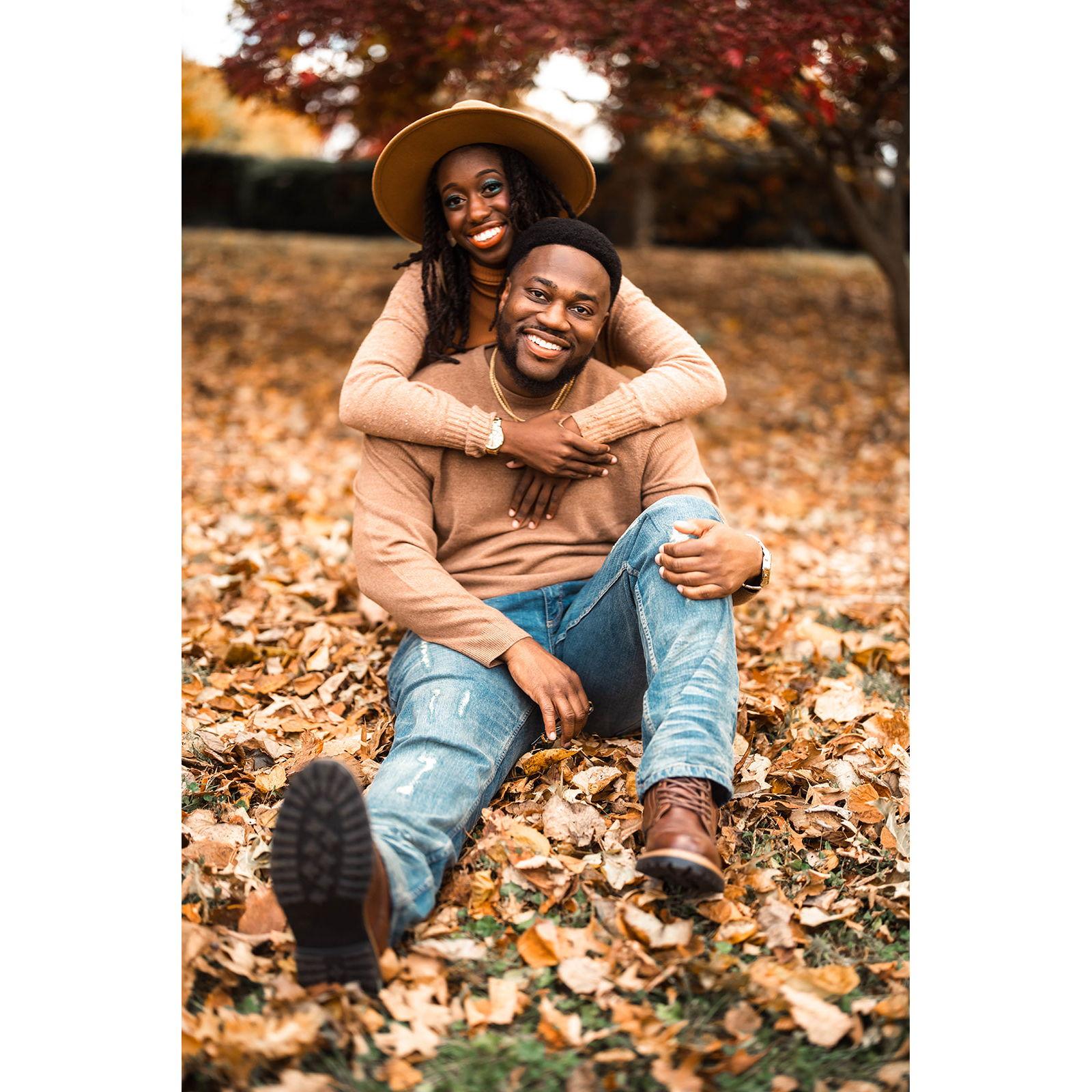 Our fall couple photoshoot! Shoutout to @darrienphoto for being our favorite photographer!