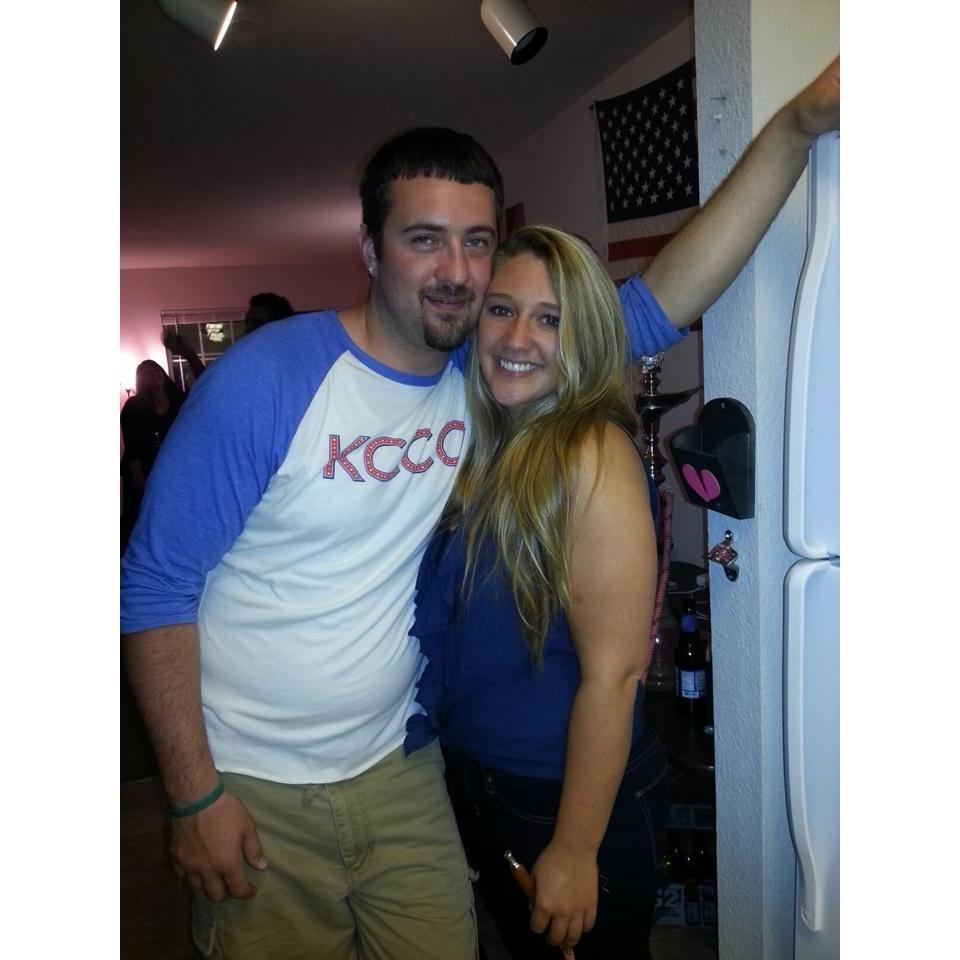 One of our first times hanging out at a college party