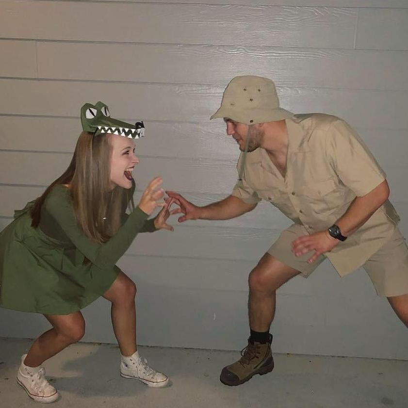 Steve Irwin and a croc for Halloween, 2018
