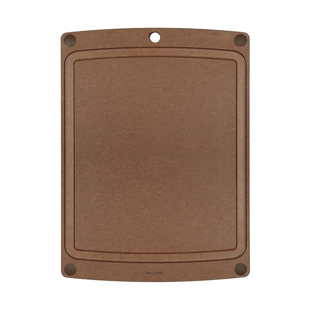 All-in-One 19.5" × 14.5" Cutting Board in Nutmeg