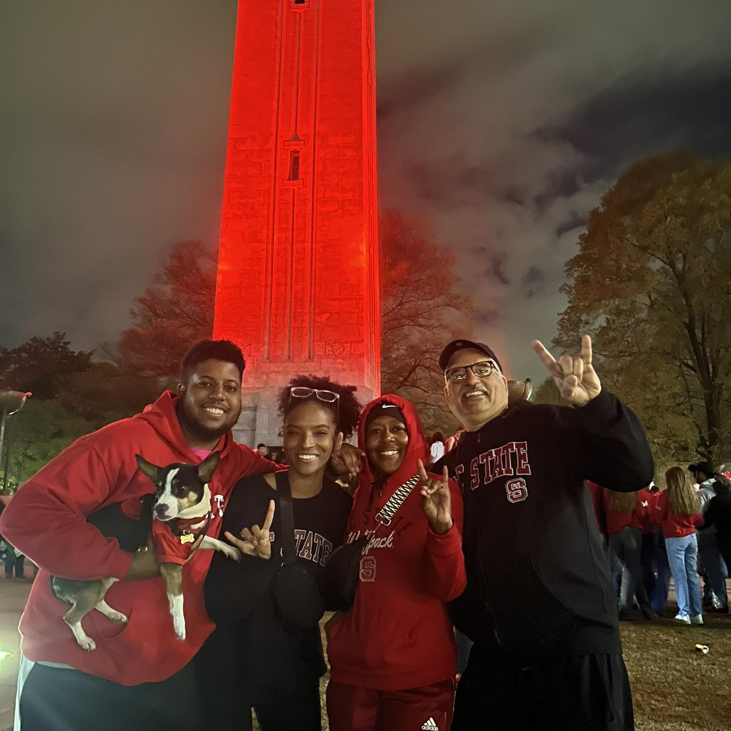 Visiting the Memorial Belltower at NC State after the basketball team won 🐺♥️ go Wolfpack.