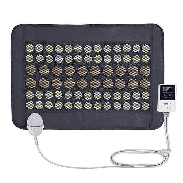 UTK® Far Infrared Natural Jade and Tourmaline Heating Pad for Back Pain and Cramps Relief, Small Pro (23.5”X16”), Smart Controller with Memory Function, Auto Shut Off and Travel Bag Included