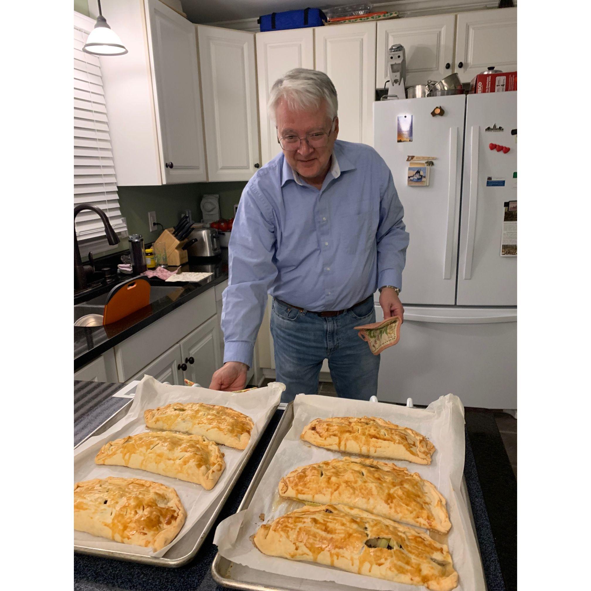 Boy, can Mel cook! Pasties, a Michigan specialty. Fabulous!