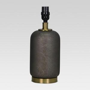 Dark Glass with Brass Detail Small Lamp Base Black Lamp Only - Threshold™