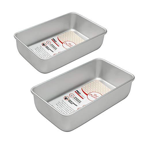 Fat Daddio's Anodized Aluminum Bread Pan, 9 x 5 x 2.75 Inch, Set of 2