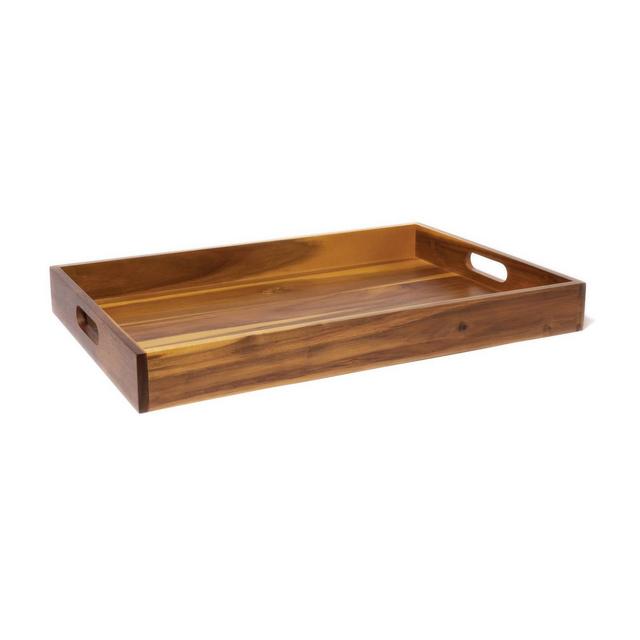 20" x 13" Acacia Serving Tray with Cutout Handles - Lipper International