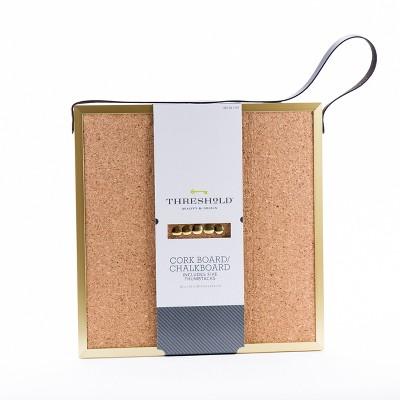 Reversible Bulletin & Chalk Board with Gold Frame - Threshold™