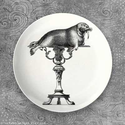 Walrus and Crystal Palace table on melamine plate