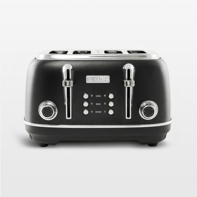 HADEN Heritage Black and Chrome 4-Slice Toaster