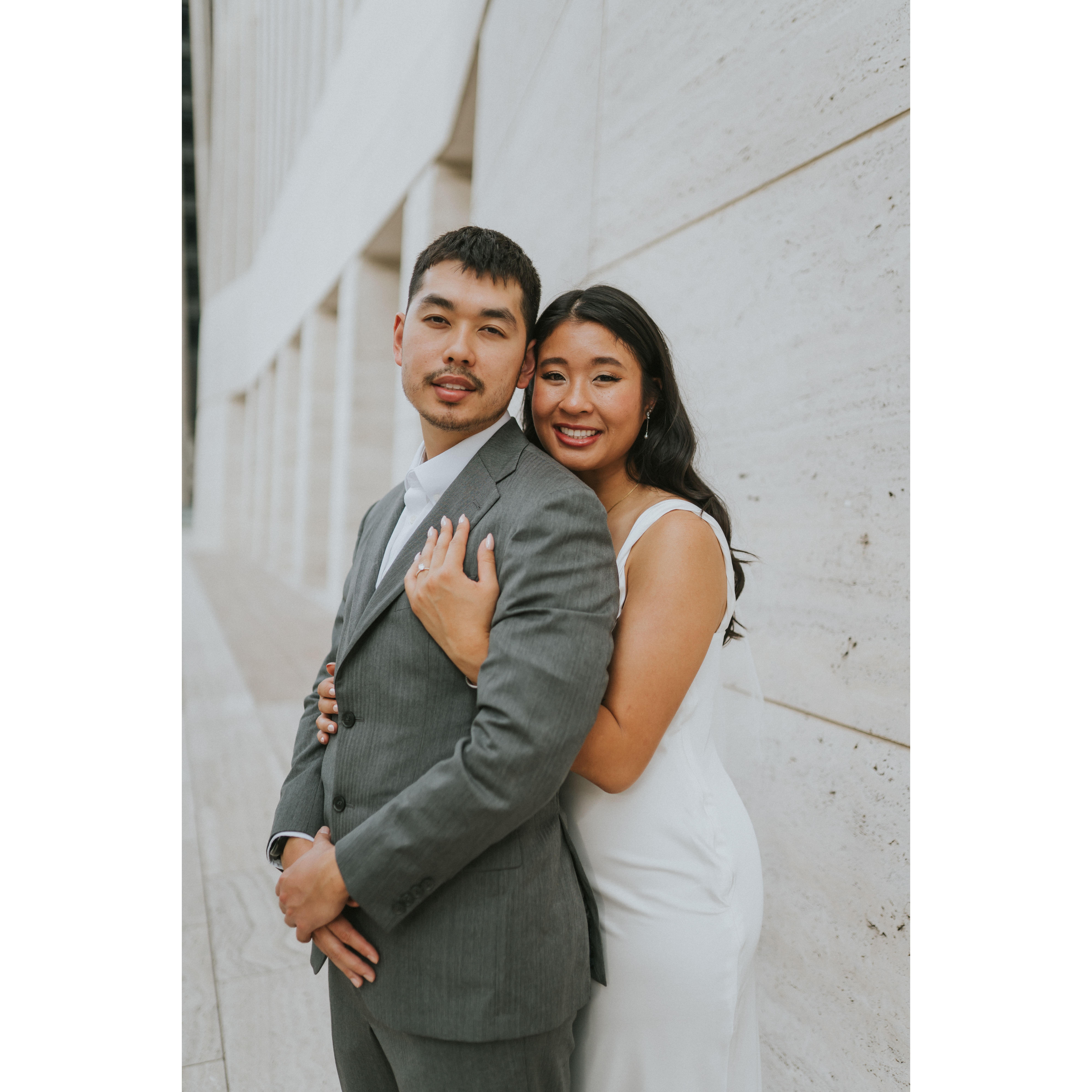 Engagement pictures in Downtown Houston