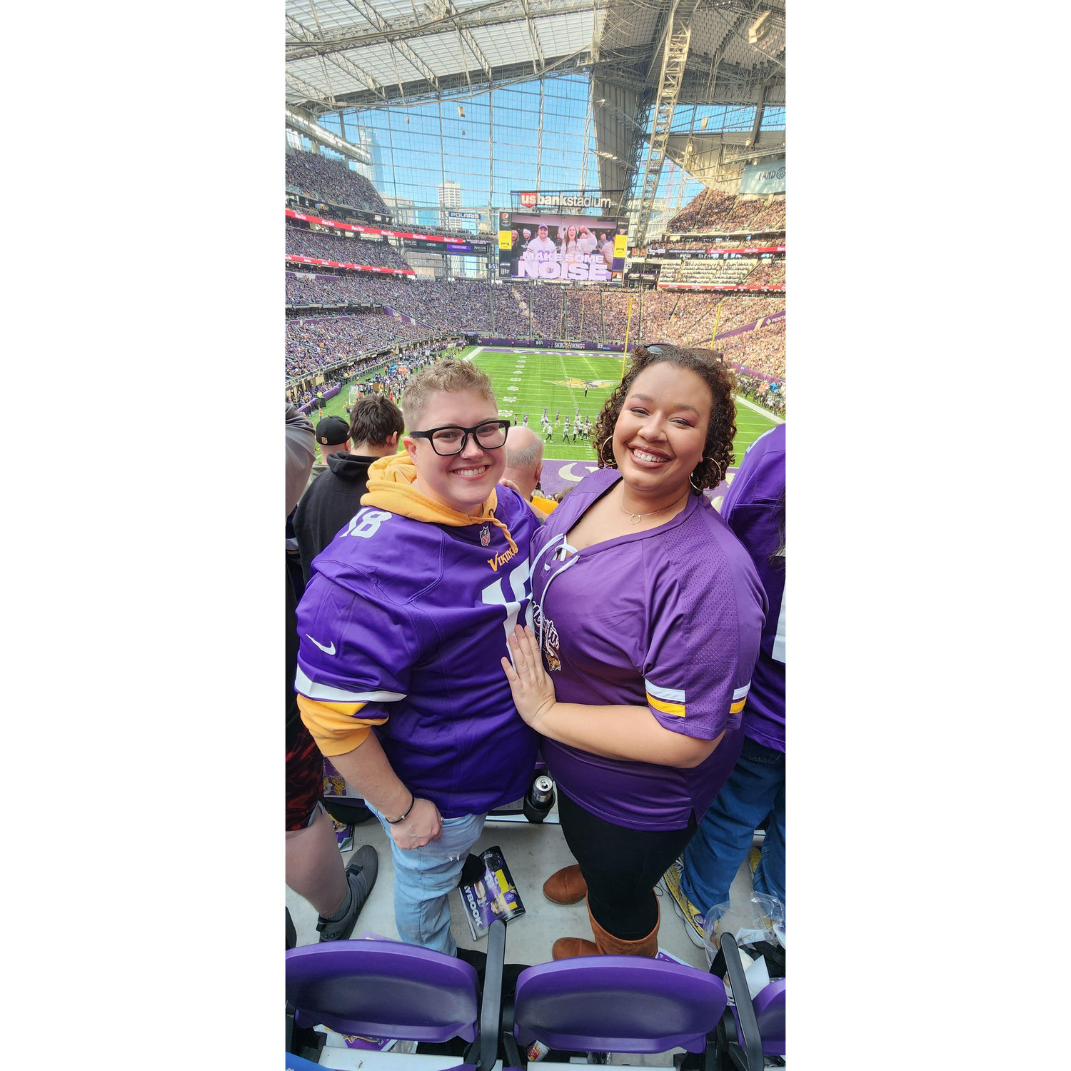 Shea's Christmas present: Vikings Game!