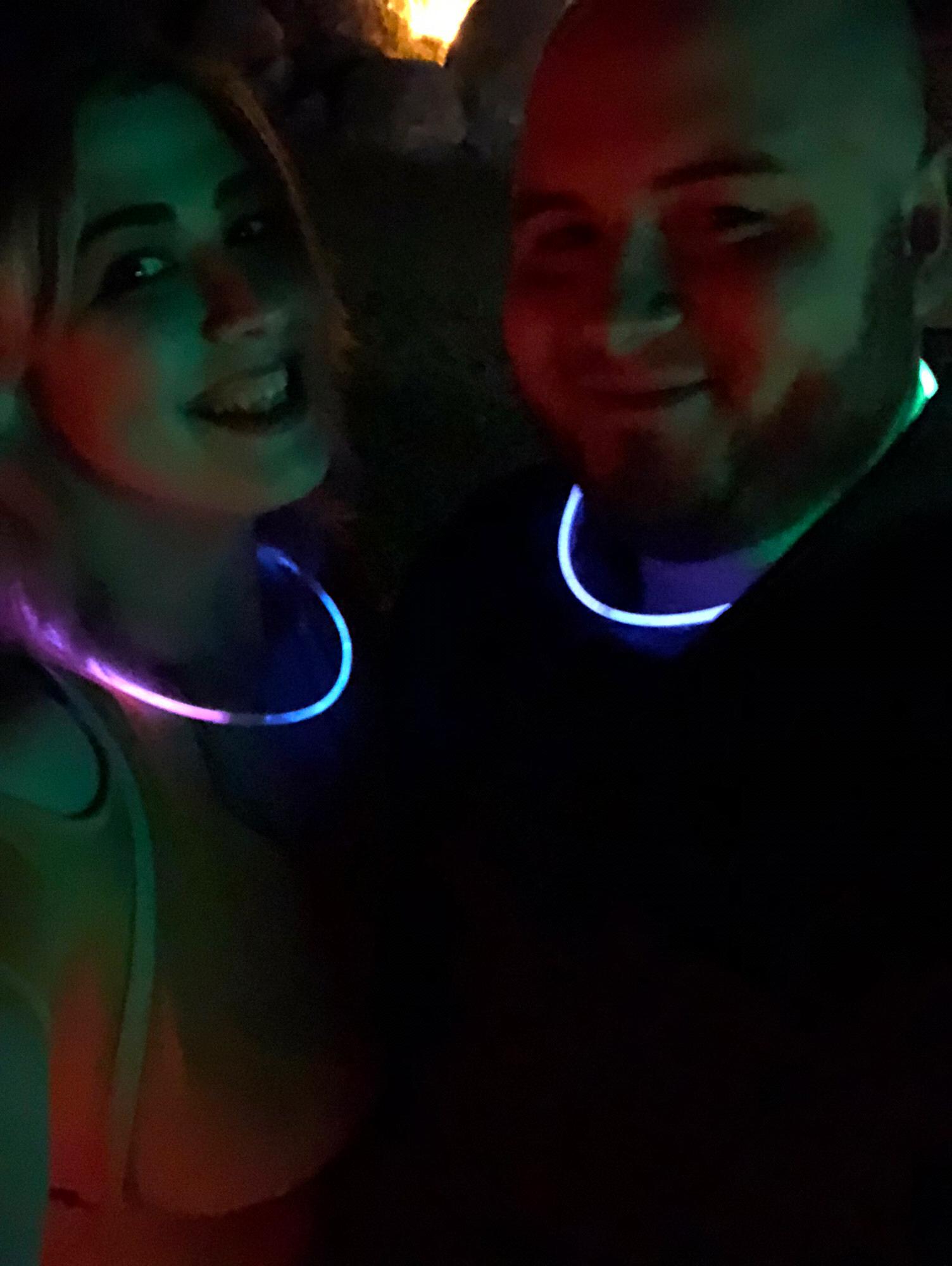 Putting up with the bride’s need for all things sparkly at Jacksonville Zoo’s Spooktacular, a tradition.