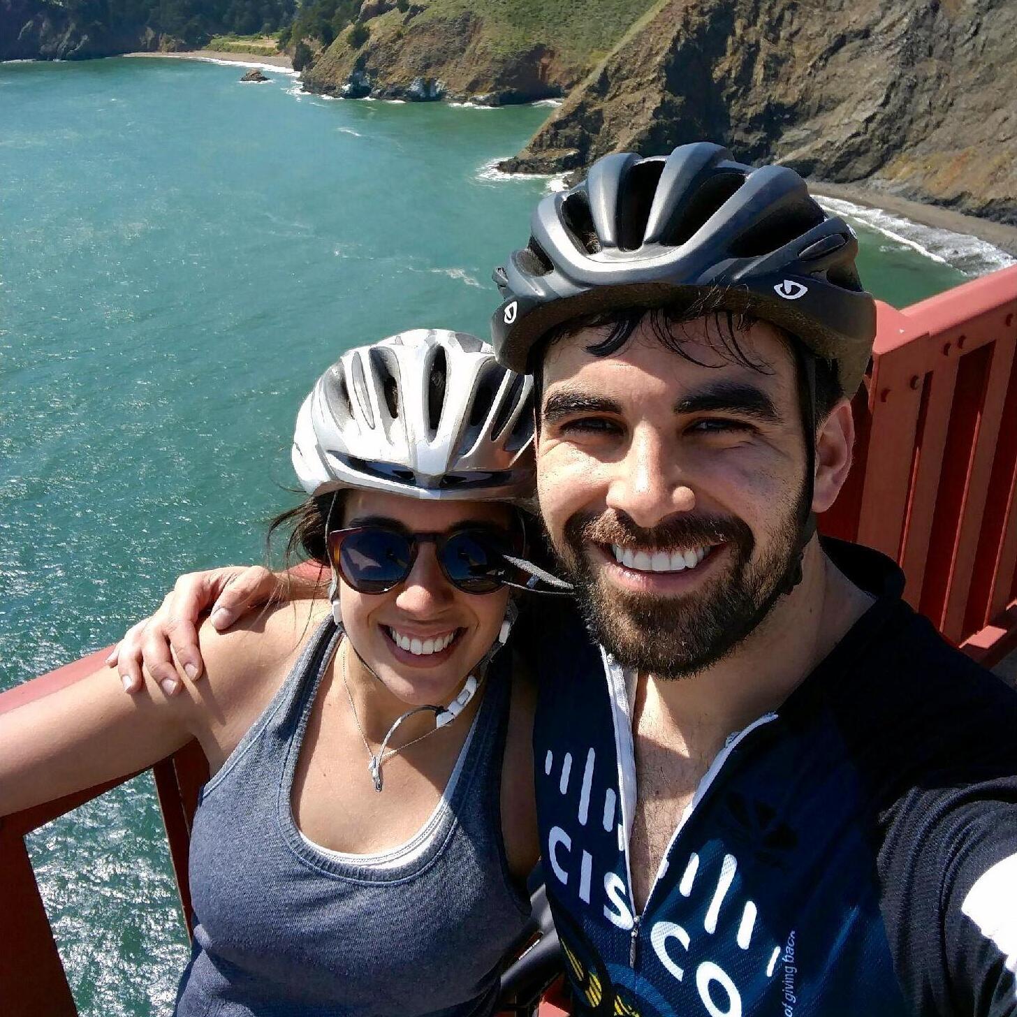 Our first photo together and it happened to be at the Golden Gate Bridge
