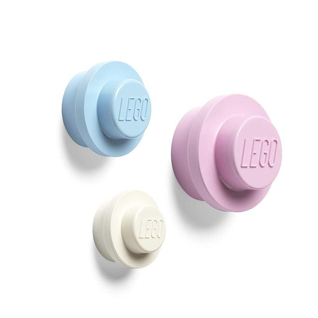 Room Copenhagen 40161736 Lego Wall Hanger Set, One Size, Pink/Blue/White