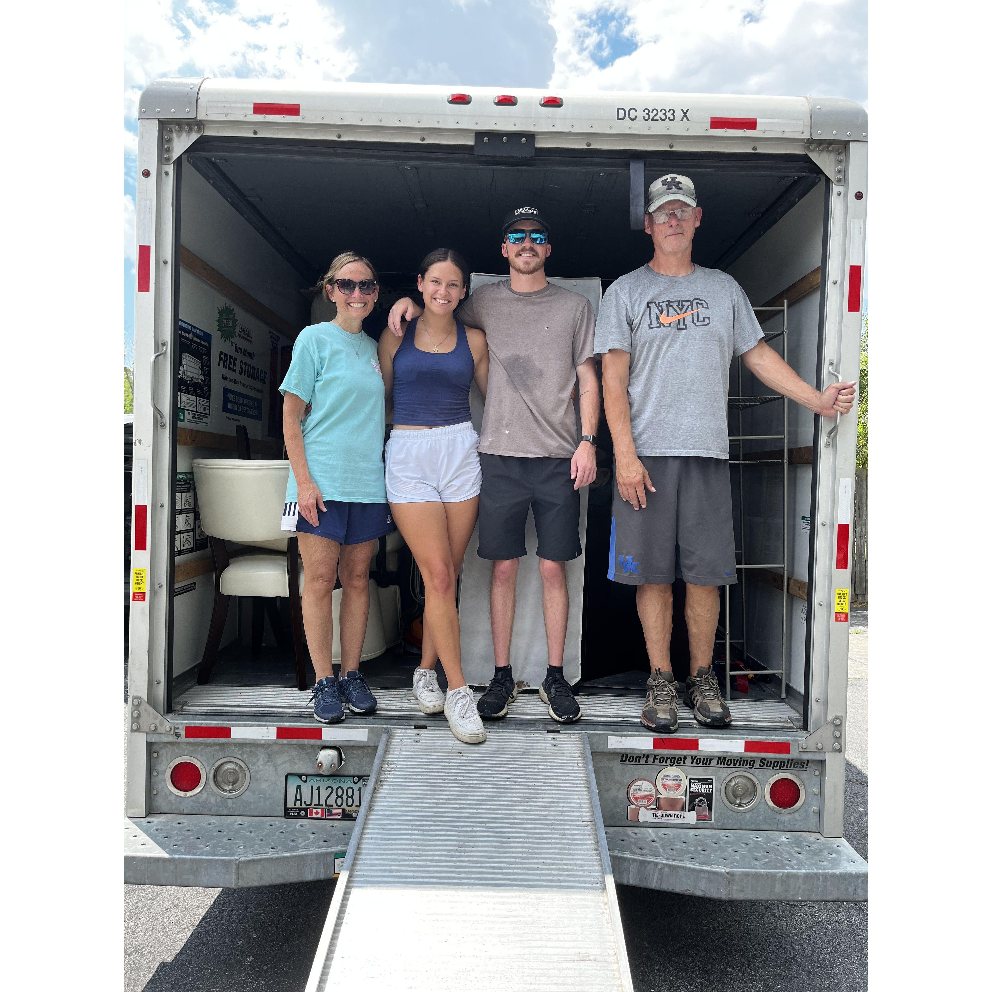 Packing the Uhaul for our move to Virginia!