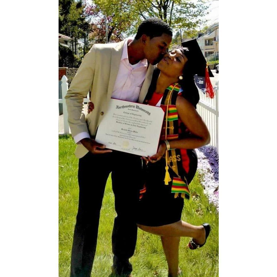 Celebrating Rochelle's graduation in 2013.