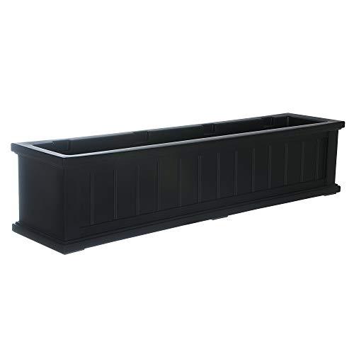 Mayne 4841-B Cape Cod Polyethylene Window Box, 4', Black