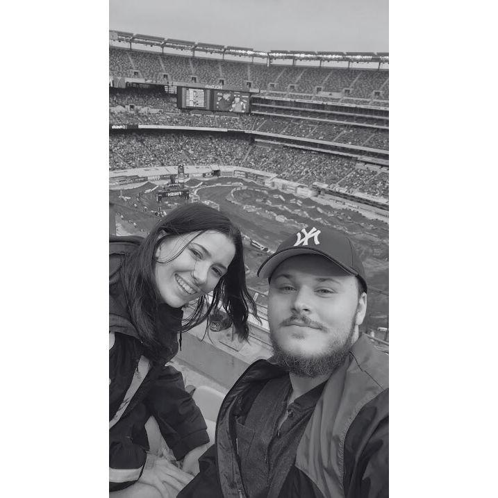 Watching Motocross at Metlife Stadium.