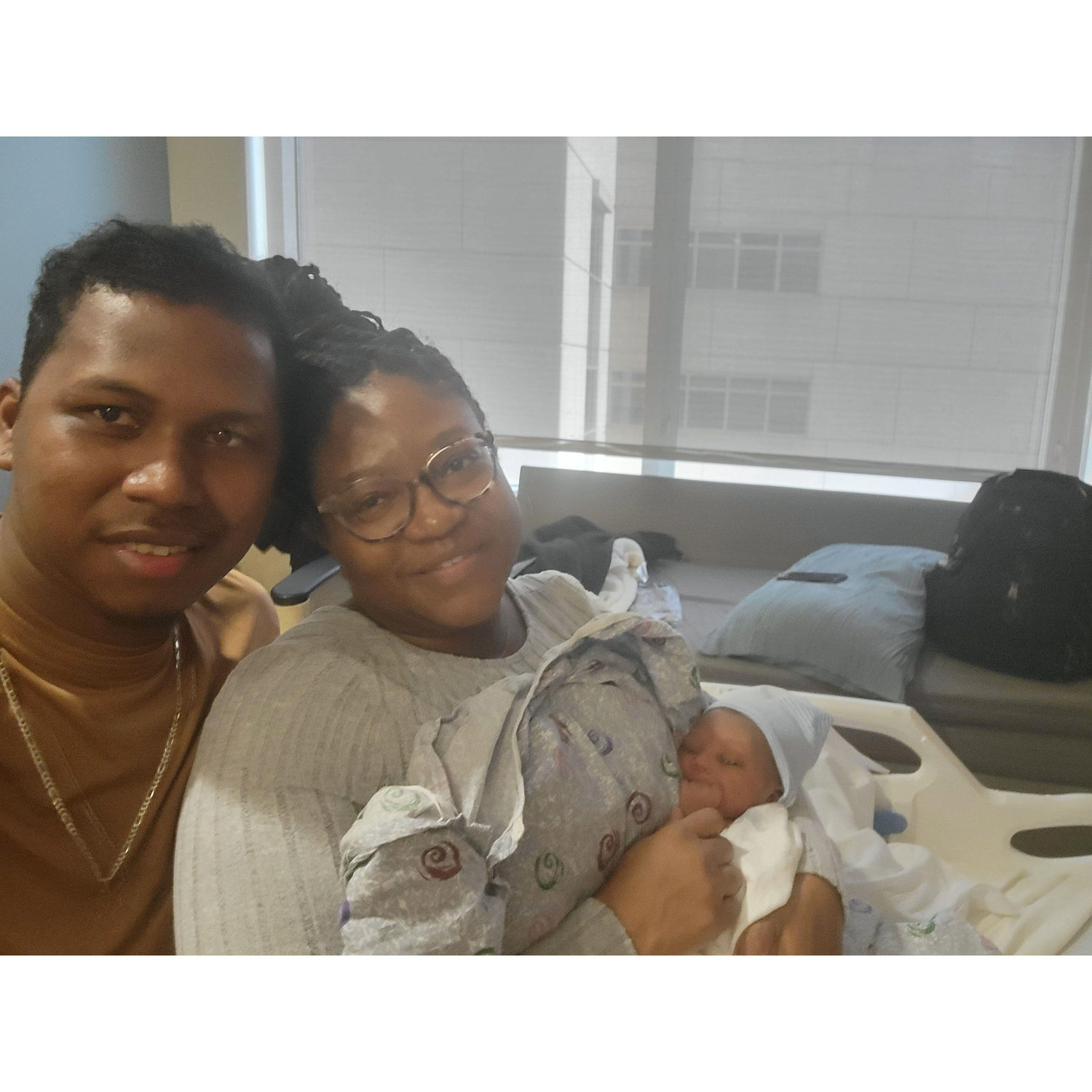 Our first photo after baby Drake