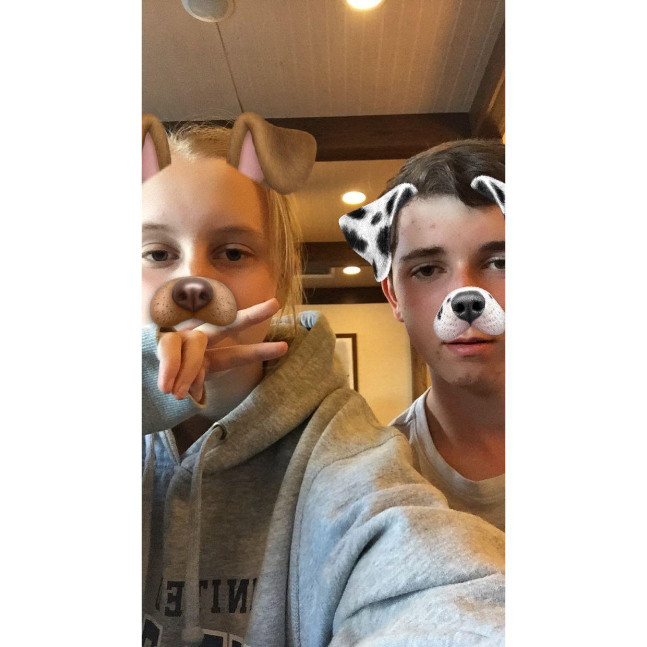 One of our first pictures together in 2016.