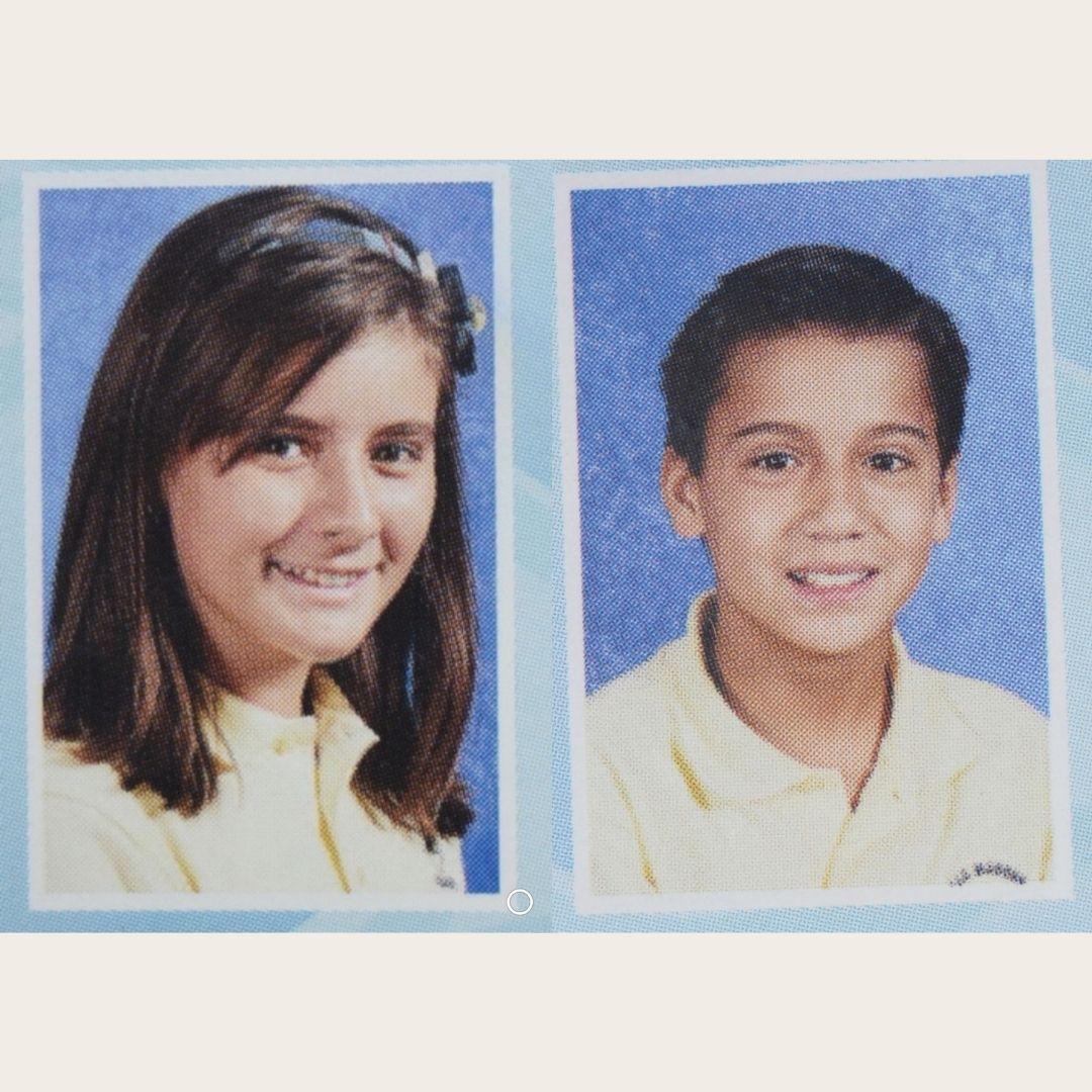 Our 6th grade school pictures, the year we met.