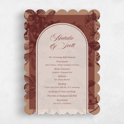 Orange Scalloped Wedding Program - Ridgemoor