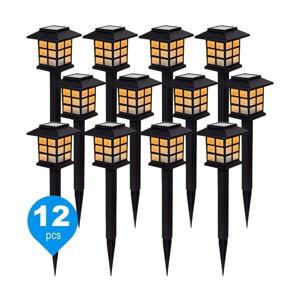 12 piece Waterproof Solar Path Lights Cool White