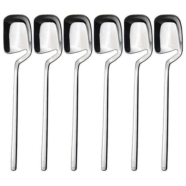 Coffee Spoons, 6 Piece Mini Spoons, 5.6 Inches Stainless Steel Small Dessert Spoons Espresso Spoons Tea Spoons for Rest Coffee, Tiny Stirring Spoons for Dessert Tea Appetizer