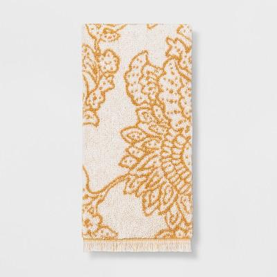 Traditional Floral Hand Towel Yellow - Threshold™