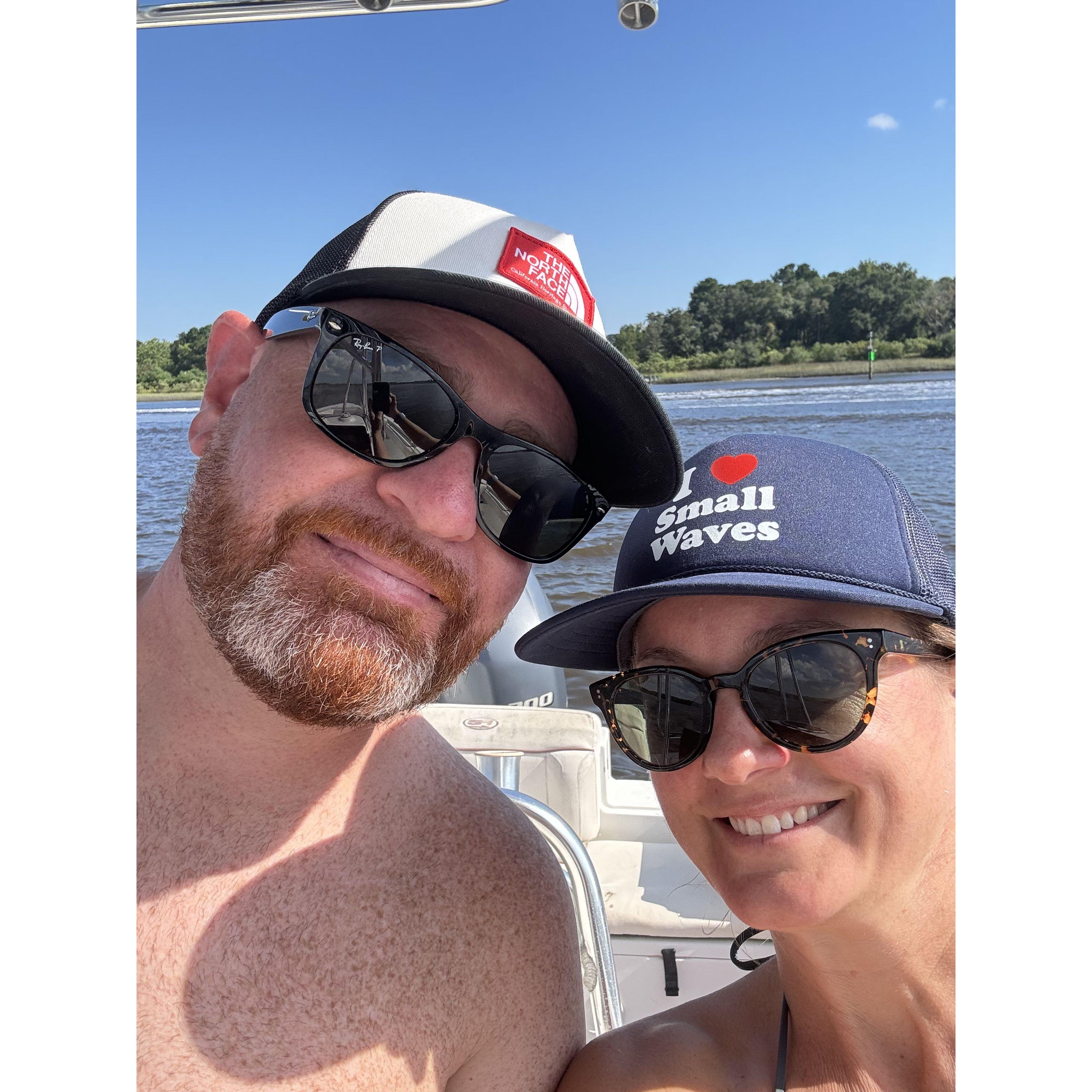 This last year we have enjoyed family boat days.